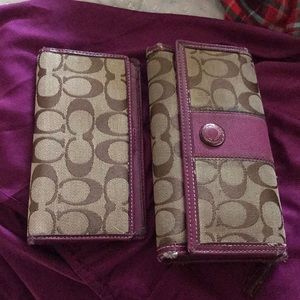 Coach wallet/checkbook cover